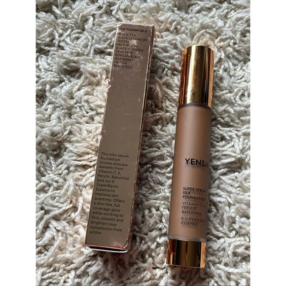 YENSA BEAUTY Super Serum Silk Foundation in Deep Golden 1oz / 30mL Full Size NIB - Picture 3 of 6